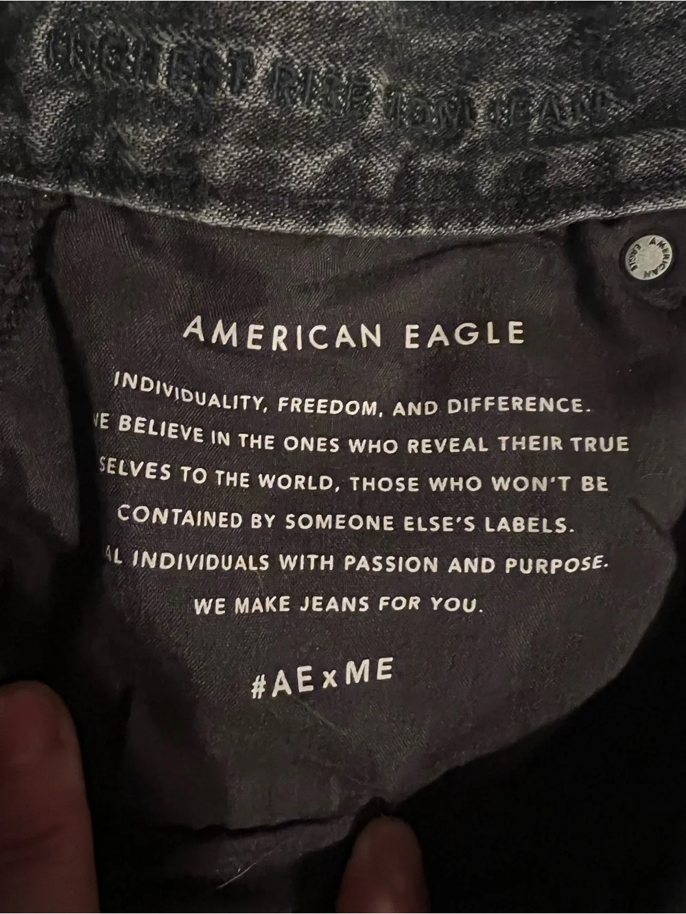 American Eagle Outfitters Distressed Charcoal/Gray Wash Boyfriend Jeans